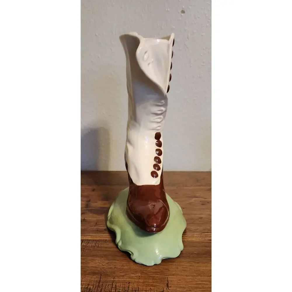 Ladies Antique Ceramic Button Up Boot - Picture 2 of 8